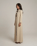 The Hana Contrast Frog Closures Abaya - TAL by The Abaya Lab