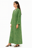 The Hana Green Luxe Jacquard Abaya - TAL by The Abaya Lab
