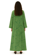 The Hana Green Luxe Jacquard Abaya - TAL by The Abaya Lab