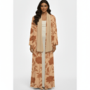 The Hana Peach & Terracotta Abaya - TAL by The Abaya Lab