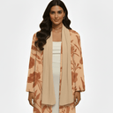 The Hana Peach & Terracotta Abaya - TAL by The Abaya Lab