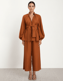 The Hana Rust Belted Co - ord Set - TAL by The Abaya Lab