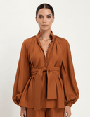 The Hana Rust Belted Co - ord Set - TAL by The Abaya Lab