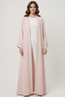 The Hanan Elegance Pearl Detail Open Abaya - TAL by The Abaya Lab