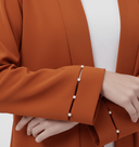 The Hanan Elegance Pearl Detail Open Abaya - TAL by The Abaya Lab