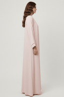 The Hanan Elegance Pearl Detail Open Abaya - TAL by The Abaya Lab