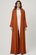 The Hanan Elegance Pearl Detail Open Abaya - TAL by The Abaya Lab