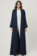 The Hanan Elegance Pearl Detail Open Abaya - TAL by The Abaya Lab