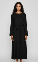 The Haneen Black Drawstring Waist Dress - TAL by The Abaya Lab