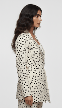 The Haneen Ivory Polka Dot Silk Co - ord Set - TAL by The Abaya Lab