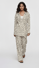 The Haneen Ivory Polka Dot Silk Co - ord Set - TAL by The Abaya Lab