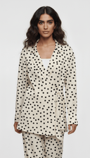 The Haneen Ivory Polka Dot Silk Co - ord Set - TAL by The Abaya Lab