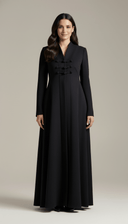 The Hanoof Elegant Front Knot Closure Abaya - TAL by The Abaya Lab