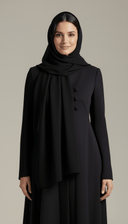 The Hanoof Elegant Front Knot Closure Abaya - TAL by The Abaya Lab