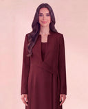 The Hareer Wrap Detail Abaya with Side Tie - TAL by The Abaya Lab