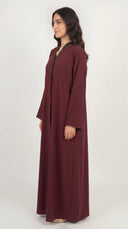 The Hasna Scalloped Collar Front-Close Abaya - TAL by The Abaya Lab