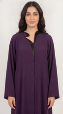 The Hasna Scalloped Collar Front-Close Abaya - TAL by The Abaya Lab