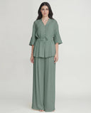 The Haya Pintuck Tie-Waist Co-Ord Set - TAL by The Abaya Lab