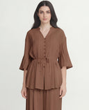 The Haya Pintuck Tie-Waist Co-Ord Set - TAL by The Abaya Lab
