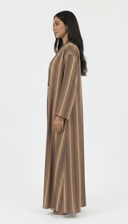 The Haya Striped Open Abaya - TAL by The Abaya Lab