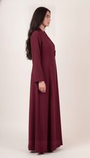The Heba Floral Button Detail Abaya - TAL by The Abaya Lab