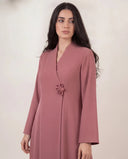 The Heba Floral Button Detail Abaya - TAL by The Abaya Lab