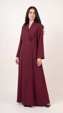 The Heba Floral Button Detail Abaya - TAL by The Abaya Lab