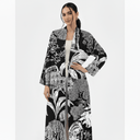 The Hessa B&W Architectural Abaya - TAL by The Abaya Lab