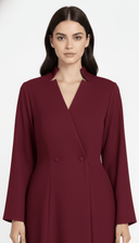 The Hessa Modern Collar Abaya - TAL by The Abaya Lab