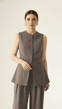 The Hessa Peplum Top & Wide - Leg Trouser Set - TAL by The Abaya Lab
