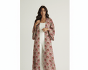 The Hessa Pink Palm Abaya - TAL by The Abaya Lab