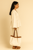 The Hessa White Peplum Set - TAL by The Abaya Lab