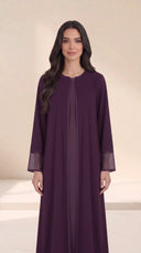 The Hind Nida Abaya with Sheer Panel Detailing - TAL by The Abaya Lab