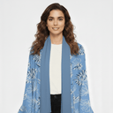 The Hind Sky Blue Floral Abaya - TAL by The Abaya Lab