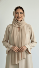 The Hiyam Pearl Whisper Open Abaya - TAL by The Abaya Lab