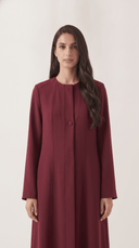 The Ismat Minimal Panel Detail Abaya - TAL by The Abaya Lab