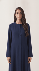 The Ismat Minimal Panel Detail Abaya - TAL by The Abaya Lab