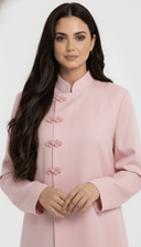 The Isra Linen Mandarin Side Button Abaya - TAL by The Abaya Lab