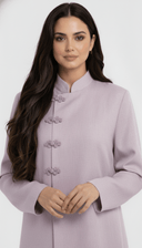 The Isra Linen Mandarin Side Button Abaya - TAL by The Abaya Lab