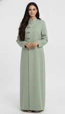 The Isra Linen Mandarin Side Button Abaya - TAL by The Abaya Lab