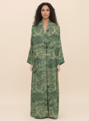 The Israa Green Botanical Print Abaya - TAL by The Abaya Lab