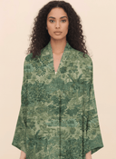 The Israa Green Botanical Print Abaya - TAL by The Abaya Lab