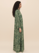 The Israa Green Botanical Print Abaya - TAL by The Abaya Lab