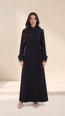 The Jabeen Tailored Abaya with Lace Cuff Detail - TAL by The Abaya Lab