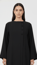 The Jana Asymmetric Button Panel Abaya - TAL by The Abaya Lab