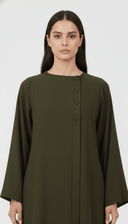 The Jana Asymmetric Button Panel Abaya - TAL by The Abaya Lab