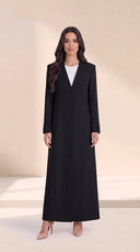 The Jumaina Pleated Panel Abaya with Matching Cuffs - TAL by The Abaya Lab