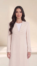 The Jumaina Pleated Panel Abaya with Matching Cuffs - TAL by The Abaya Lab