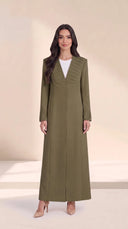 The Jumaina Pleated Panel Abaya with Matching Cuffs - TAL by The Abaya Lab