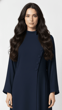 The Jumana Asymmetric Mandarin Collar Abaya - TAL by The Abaya Lab